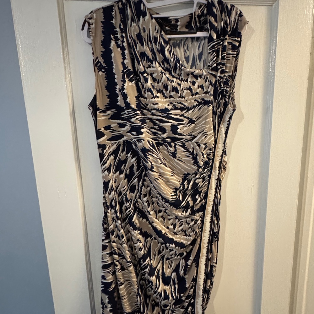 BCBG dress asymmetrical neckline
